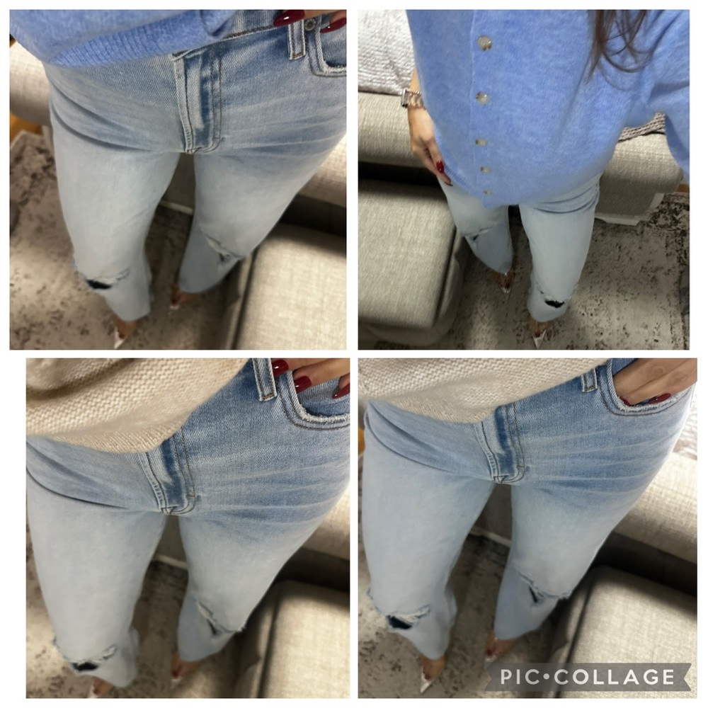 New🩷 Soft Light Wash High-Rise Wide Straight Jeans - Picture 2 of 11